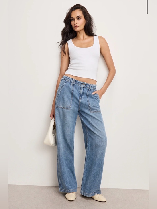 Good American Denim - NWT Good American Lite Linen Denim Pants Size 12
